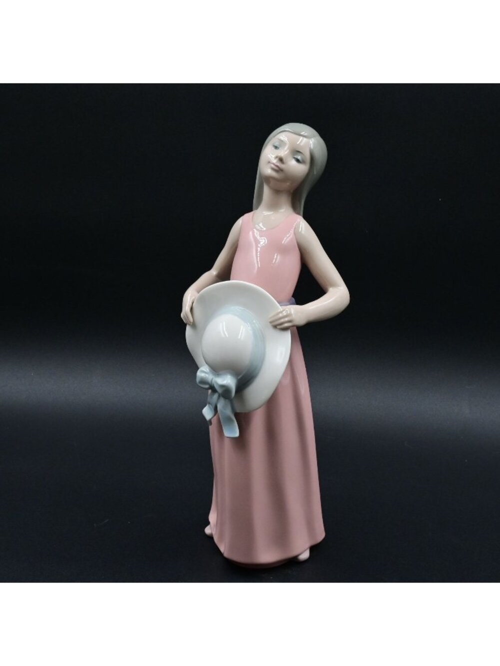 Lladro The Dreamer Figurine 5008 Girl Pink Dress Sun Hat Vintage Spain
